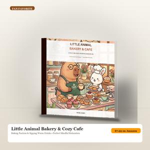 Little Animal Bakery & Cozy Cafe Coloring Book by Rahul Dubey