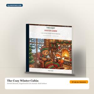 The Cozy Winter Cabin Coloring Book by Rahul Dubey